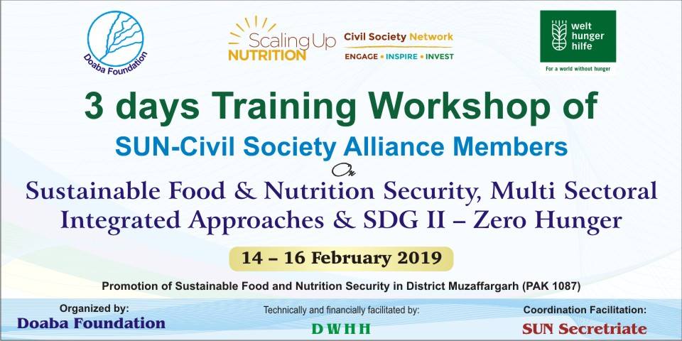 Training of SUN CSA member organizations.